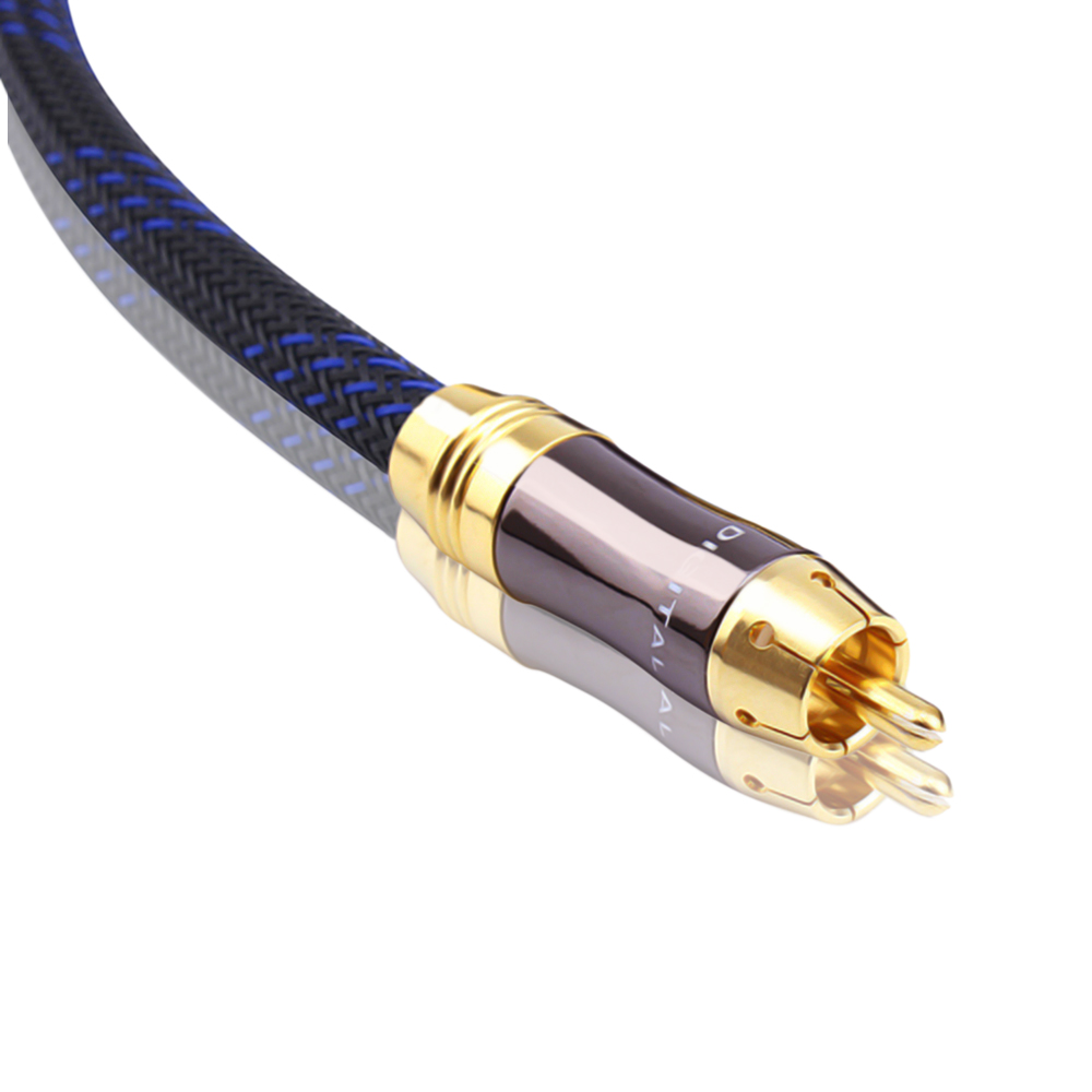 Audio Splitter Y - HIFI Dijital Koaksiyel Ses/Video kablosu (Dış
