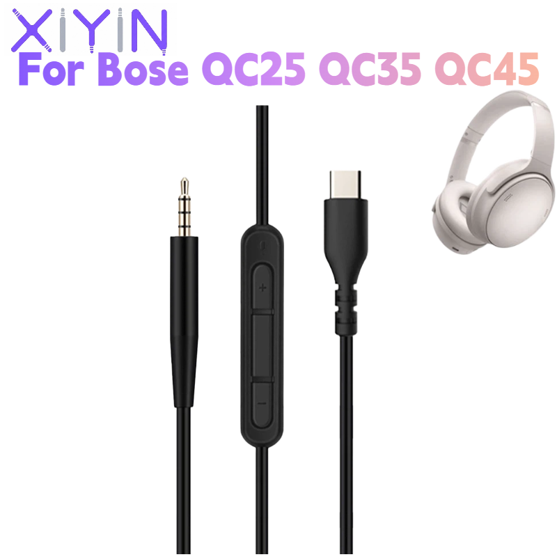 Wired Earphone Mic - Bose QC25 QC35 QC45 Kulaklıklar İçin