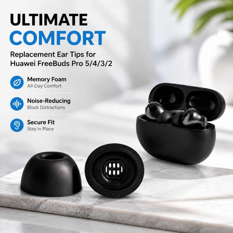 Earphone Foam Tip - Üç katmanlı hafızalı köpük kulak uçları