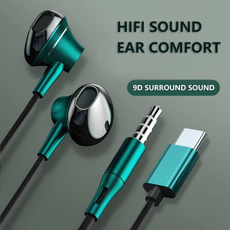 9D Bas Stereo Tip C ve 3.5mm K - Wired Earphone Mic incelemesi ve fiyatı
