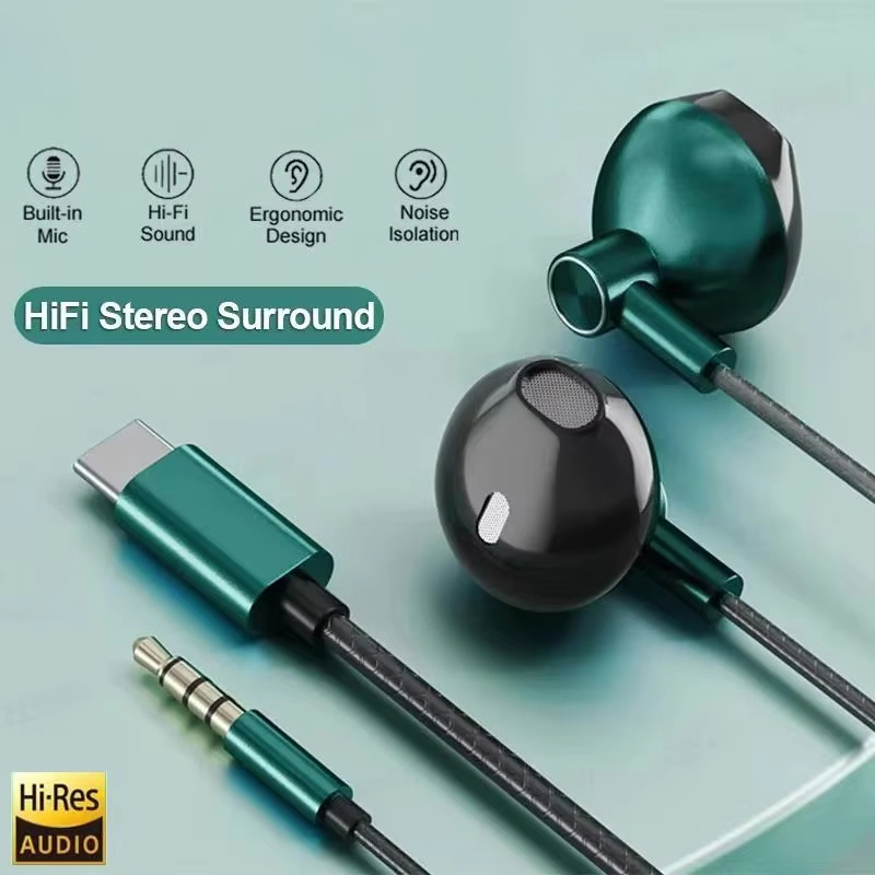 Tip C 3.5mm HIFI Stereo Kablol - Wired Earphone Mic incelemesi ve fiyatı